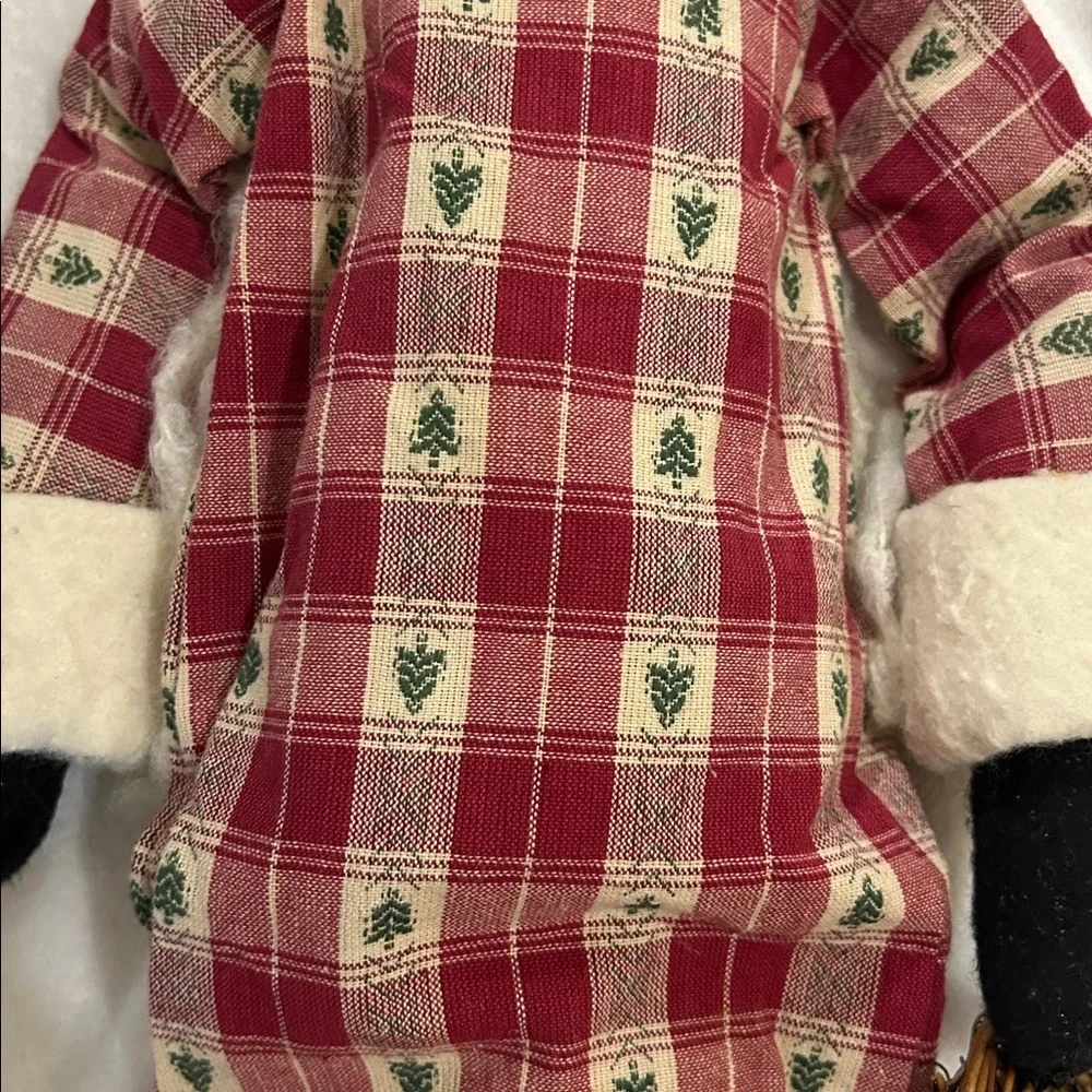 Plaid Santa Claus Holiday Decor
